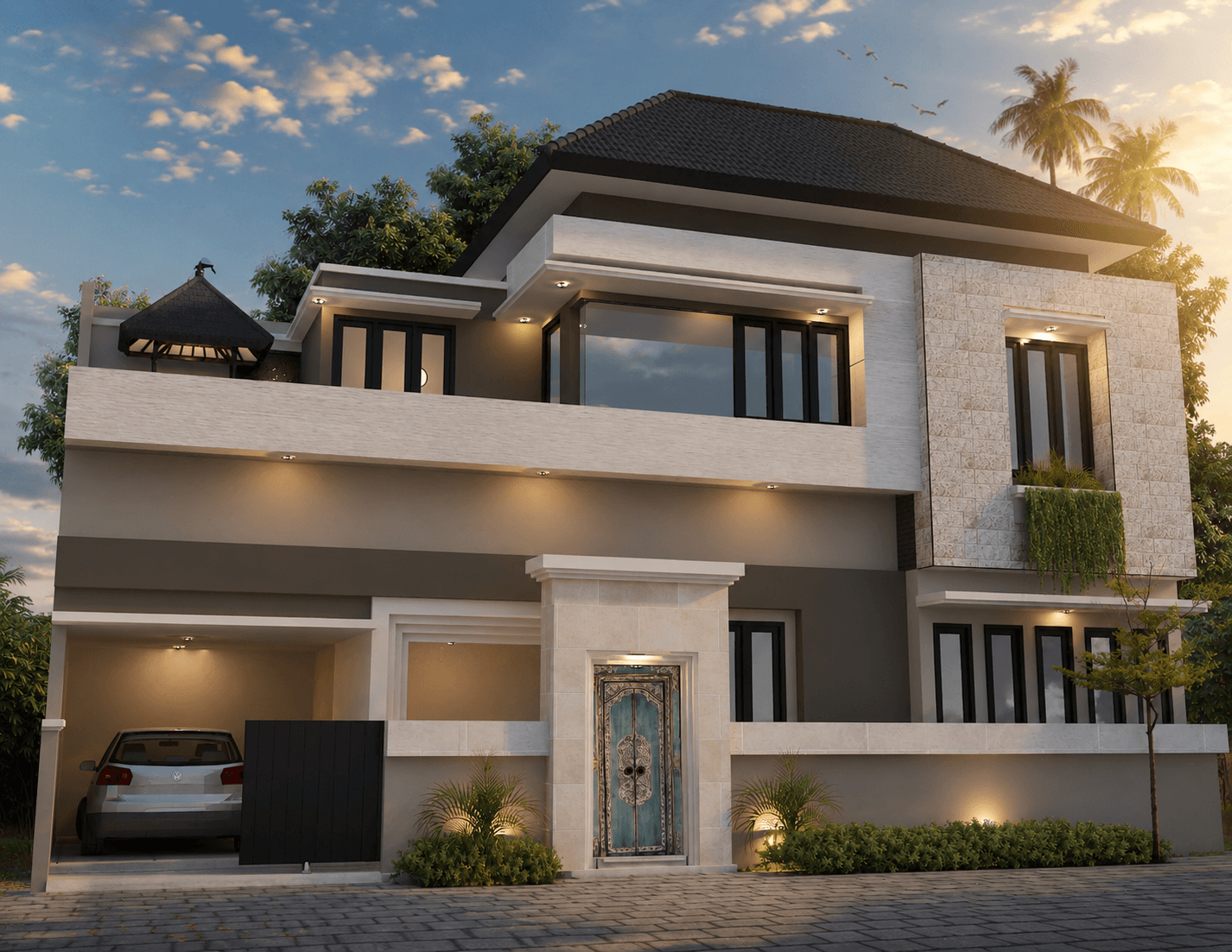 Rumah Bali Modern di Sedap Malam 2